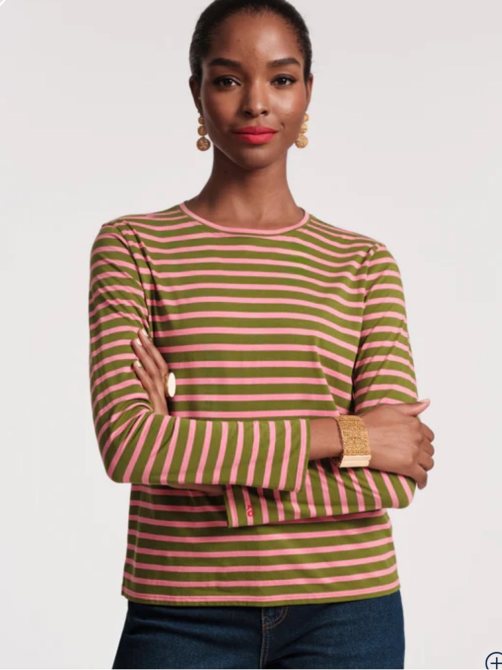 Frances Valentine Striped Longsleeve Top